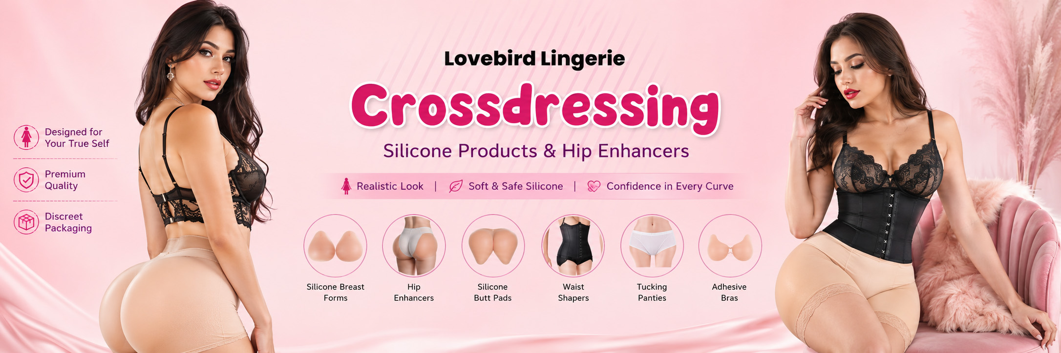 Complete LOVEBIRD silicone bum banner lovebird