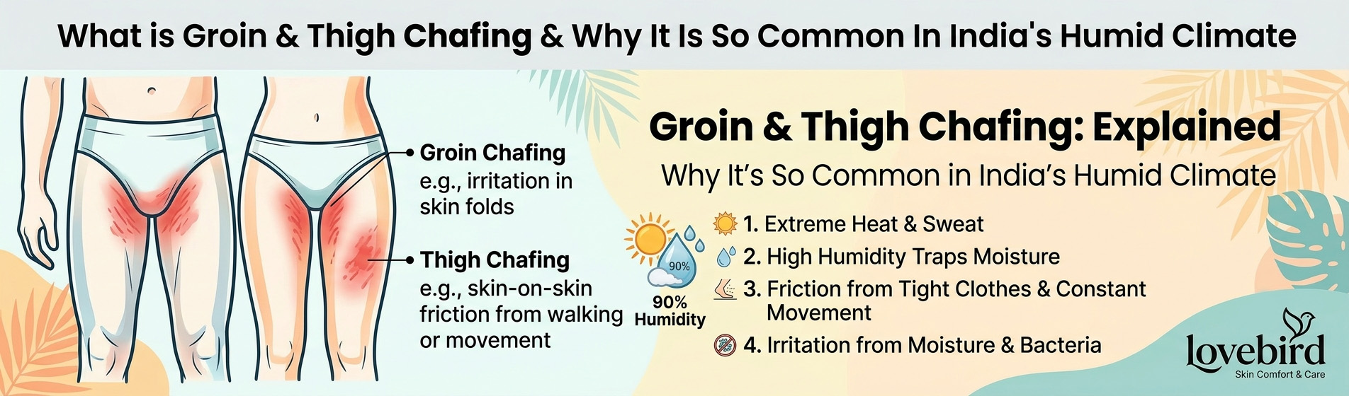 anti chafing , groin chafing humid climate shorts